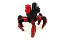 Робот паук на пульте управления со светом и звуком, стреляет дисками и пулями, 9007-1-красный