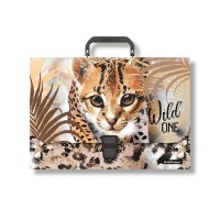 Портфель пластиковый ErichKrause® Wild Cat, A4 (в пакете по  1шт.)