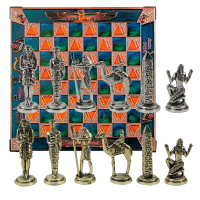 Шахматы сувенирные "Древний Египет", цветная доска 28 х 28 см, высота фигурок 8 см