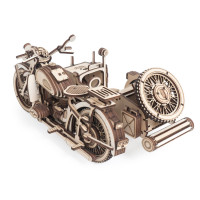 Деревянный конструктор Lemmo мотоцикл с коляской «УРАН», 288 деталей