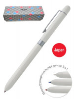 Ручка многофункциональная Penac Multisync 107 в белом корпусе, синие+красные чернила+грифель