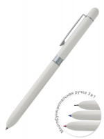 Ручка многофункциональная Penac Multisync 107 в белом корпусе, синие+красные чернила+грифель
