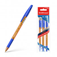 Ручка шариковая ErichKrause® R-301 Amber Stick&Grip 0.7, цвет чернил синий