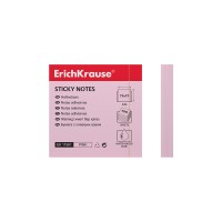 Бумага для заметок с клеевым краем ErichKrause®, 75х75 мм, 100 листов, розовый