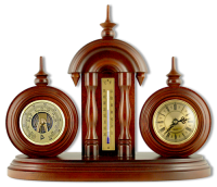 Настольные часы с термометром и барометром