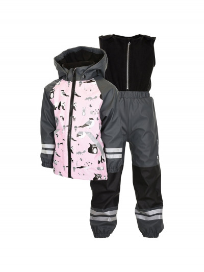 Комплект Lindberg: куртка и полукомбинезон, цвет темно-розовый, рост 90 см