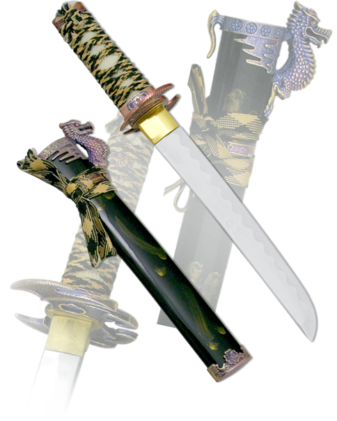 Японский нож Танто Медный Дракон