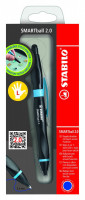 Ручка-стилус Stabilo Smartball 2.0 для левшей, черный/голубой корпус, синие чернила 0,5 мм