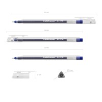 Ручка гелевая ErichKrause® G-Trio, цвет чернил синий (в коробке по 12 шт.)