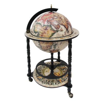 Глобус-бар напольный, диаметр 45 см, светлый