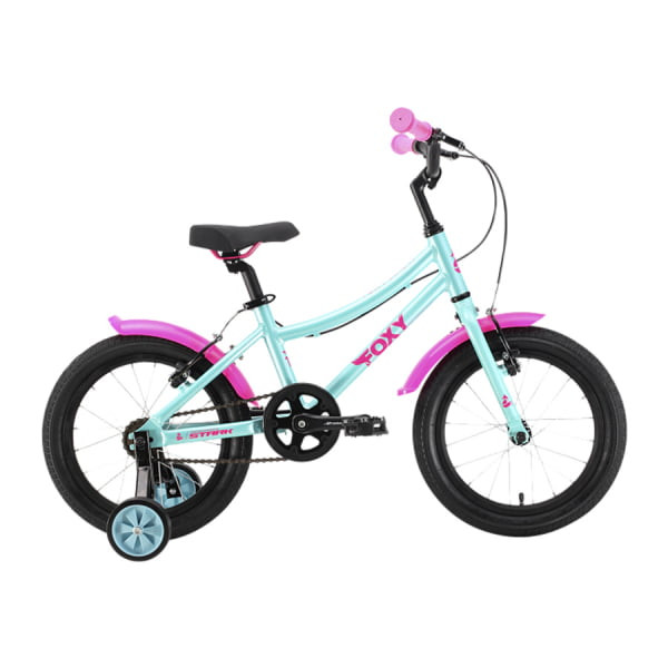 Детский велосипед Stark'22 Foxy Girl 16 бирюзовый/розовый HQ-0005533