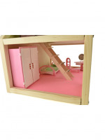 Домик деревянный для кукол до 10 см Мила