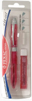 Ручка многофункциональная Ele-001 в розовом корпусе: 2 стержня синего и красного цвета 0,35 мм + механический карандаш 0,5 мм Нв, ластик