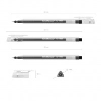 Ручка гелевая ErichKrause® G-Trio, цвет чернил черный (в коробке по 12 шт.)