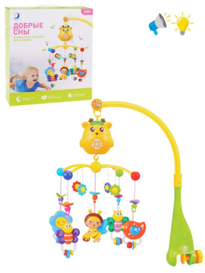 Мобиль Добрые сны, свет, звук, эл.пит. 3хАА не вх.в компл., кор.
