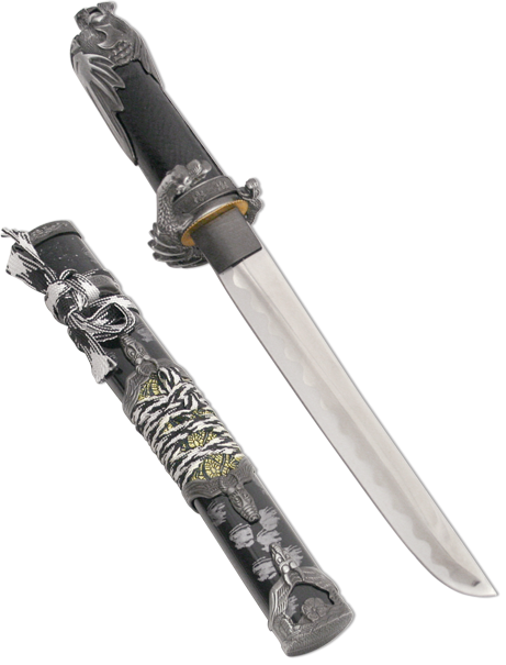 Японский нож Танто Черный Дракон