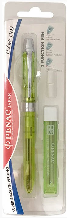 Ручка многофункциональная Ele-001 в светло-зеленом корпусе: 2 стержня синего ...