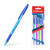 Ручка шариковая ErichKrause® R-301 Neon Stick&Grip 0.7, цвет чернил синий