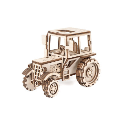 Деревянный конструктор Lemmo трактор, 73 детали