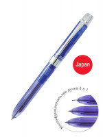 Ручка многофункциональная Ele-001 в фиолетовом корпусе: 2 стержня синего и красного цвета 0,35 мм + механический карандаш 0,5 мм Нв, ластик