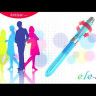 Ручка многофункциональная Ele-001 в фиолетовом корпусе: 2 стержня синего и красного цвета 0,35 мм + механический карандаш 0,5 мм Нв, ластик