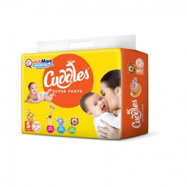 Подгузники-трусики детские CUDDLES, размер S 4-8 кг, 78 штук в упаковке