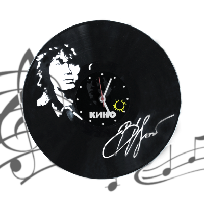Часы виниловая грампластинка "Цой. Кино"
