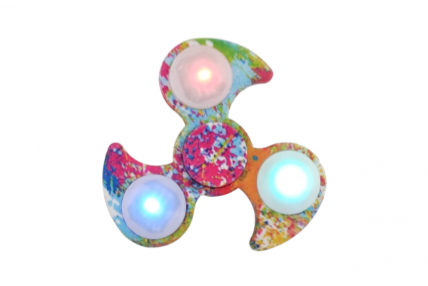 Игрушка спиннер-антистресс weizhikang трехлопастевый разноцветный