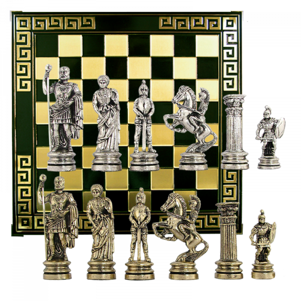 Шахматы сувенирные "Древний Рим", высота фигурок 11 см, 45 х 45 см
