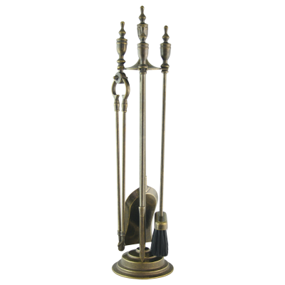 Каминный набор Наполеон 4 предмета на подставке,под бронзу