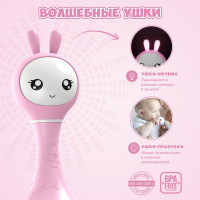 Интерактивная музыкальная игрушка Зайка alilo R1  розовый