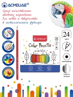 Набор цветных карандашей ACMELIAE 24цв. в металлическом футляре