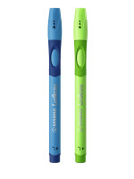 Ручка шариковая Stabilo Leftright для левшей, F, синий+зеленый корпус, синие чернила, 2 шт