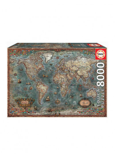 Пазл для детей Историческая карта мира, 8000 деталей