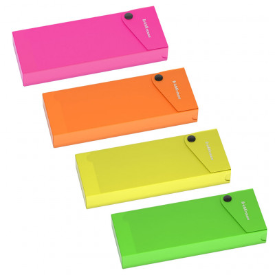 Пенал пластиковый ErichKrause® Matt Neon, ассорти 4 штуки
