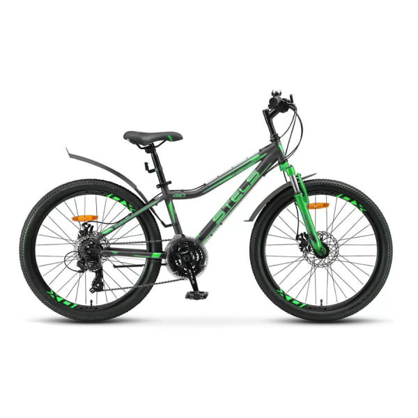 Велосипед гибрид Stels Navigator 24" 410 MD V010 черный/зеленый (LU091556)