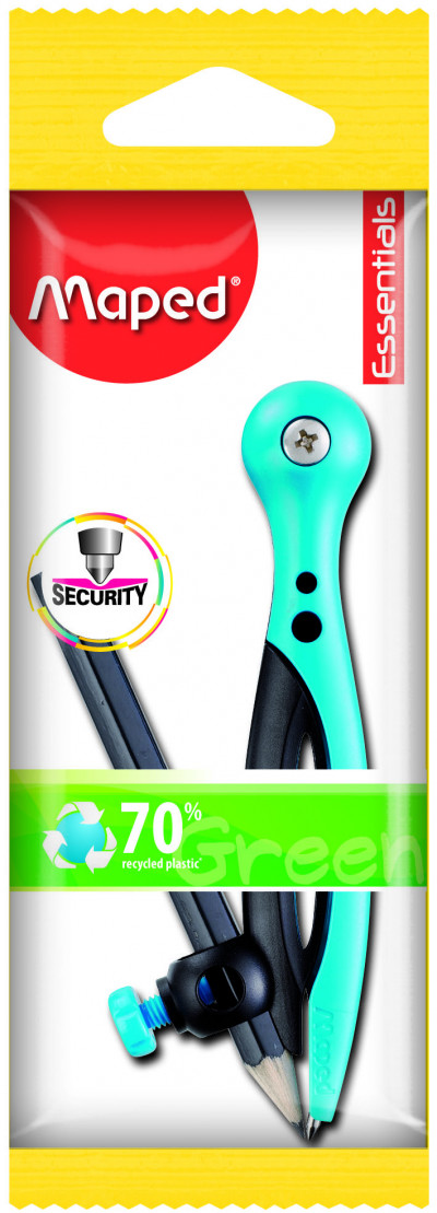 ESSENTIALS Циркуль пластиковый с универсальным держателем, карандаш в комплек...