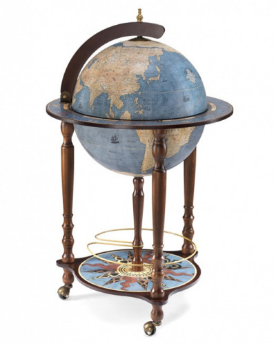 Глобус-бар напольный "Да Винчи" с картой 18 века, диаметр сферы 40 см