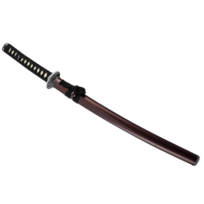 Вакидзаси самурайский меч, красные ножны