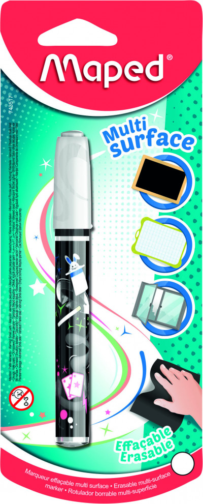 Маркер для любой поверхности, белый, в блистере