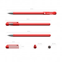 Ручка гелевая ErichKrause® G-Soft, цвет чернил красный (в коробке по 12 шт.)