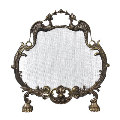 Экран каминный Дракон, защитный,под бронзу