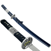 Вакидзаси самурайский меч, синие ножны, длина 82 см, 51 см