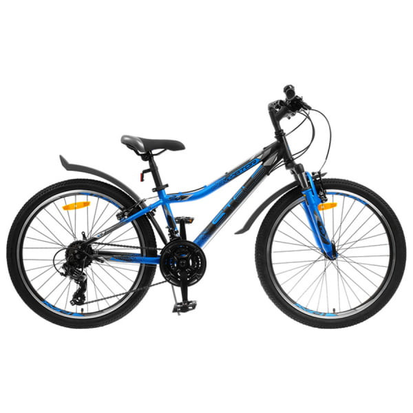 Велосипед гибрид Stels Navigator 24" 410 V 21 sp V010 чёрный/синий (LU091557)