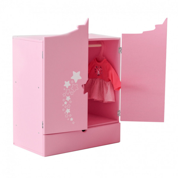 Шкаф для кукол "Звездочка", цвет: розовый