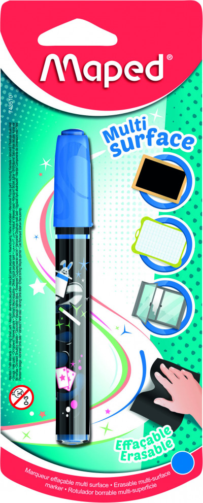 Маркер для любой поверхности, голубой, в блистере