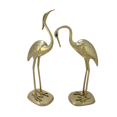 Статуэтка Журавли пара, золото, размер 37х8,5х16 (2 шт), Португалия