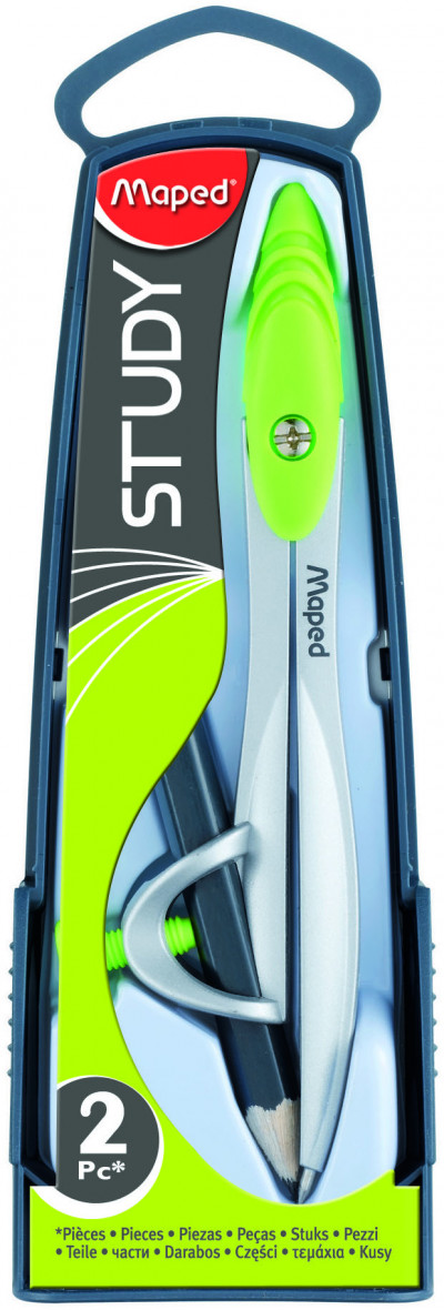 Циркуль металлический STUDY с универсальным держателем , блистер