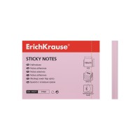 Бумага для заметок с клеевым краем ErichKrause®, 100х75 мм, 100 листов, розовый