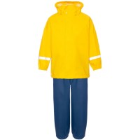 Детский непромокаемый комплект BJÖRKA: ветровка и брюки, цвет желто-синий